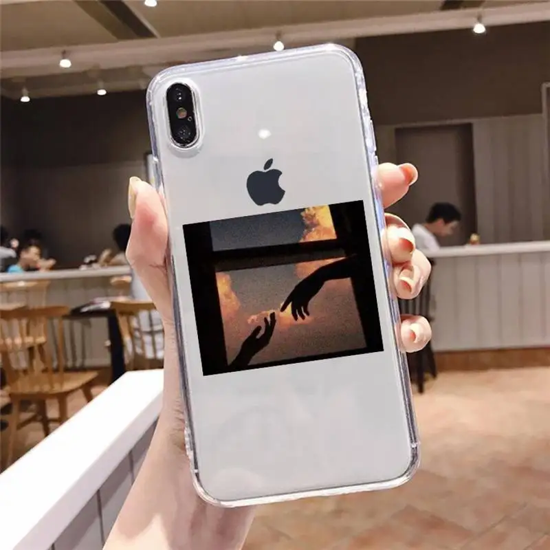 

Aesthetic Literary Pattern Phone Case Transparent soft For iphone 5 5s 5c se 6 6s 7 8 11 12 plus mini x xs xr pro max