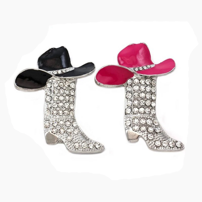 Брошь на удачу в Западном ковбойском стиле и коричневая эмалированная булавка