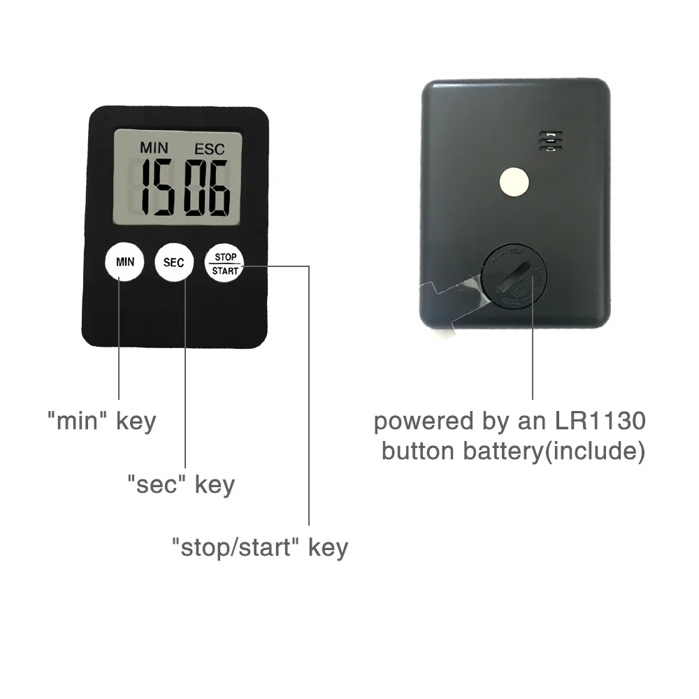 Цифровой кухонный таймер для приготовления пищи обратного отсчета с большим