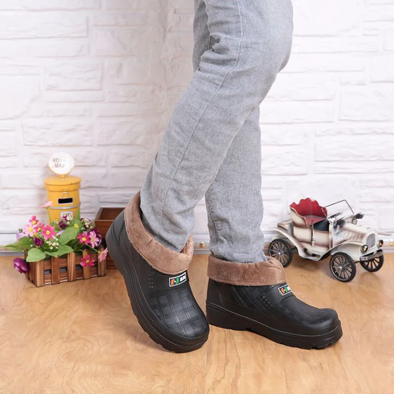 Сапоги Aleafalling мужские зимние на платформе утепленные непромокаемые из