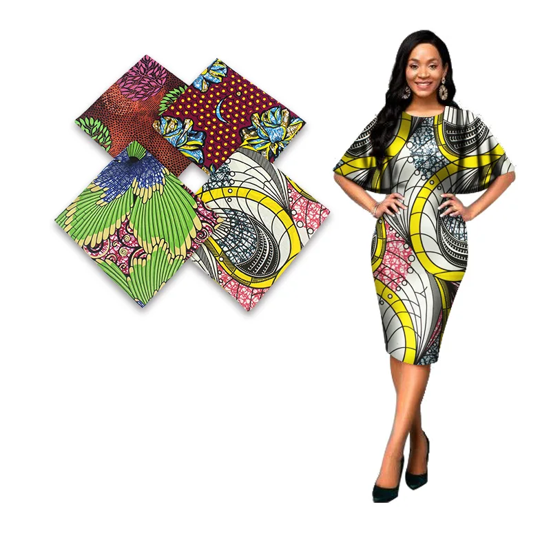 Изысканный Большой цветок стиль хлопок африканская настоящая Анкара восковая