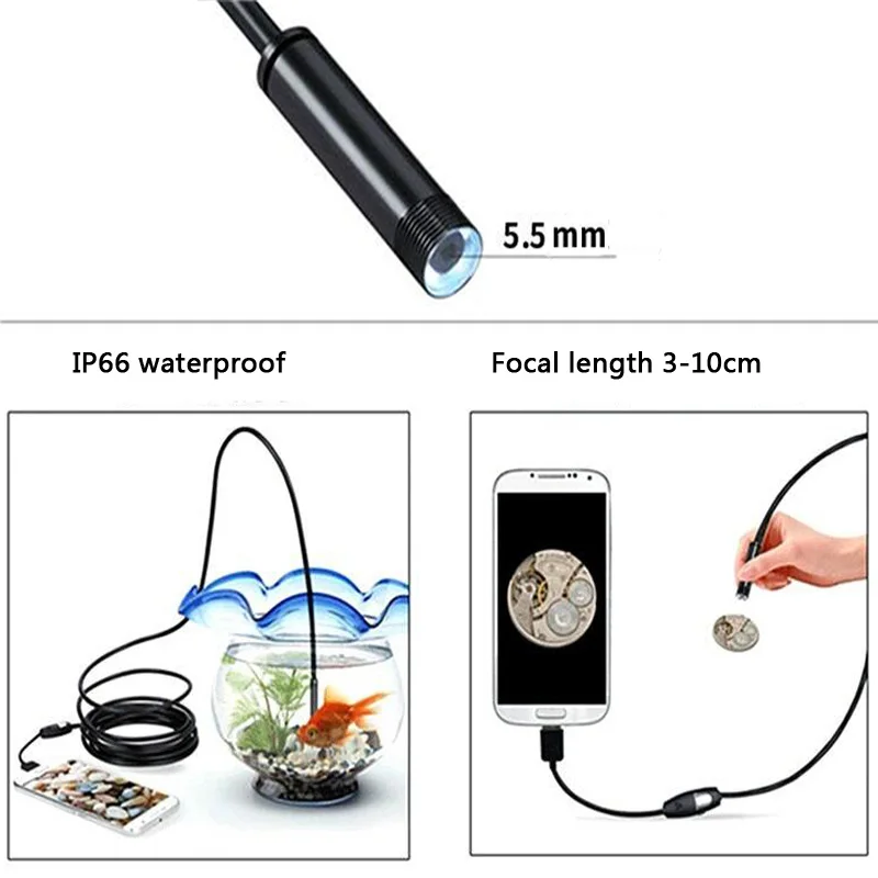 Эндоскоп 3 в 1 с USB разъемом для камеры эндоскопа 3m C типа|Бороскопы| |