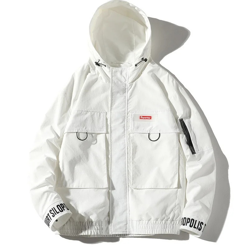 Liketkit мужские новые осенние куртки 2019 однотонные хлопковые с капюшоном и вышивкой