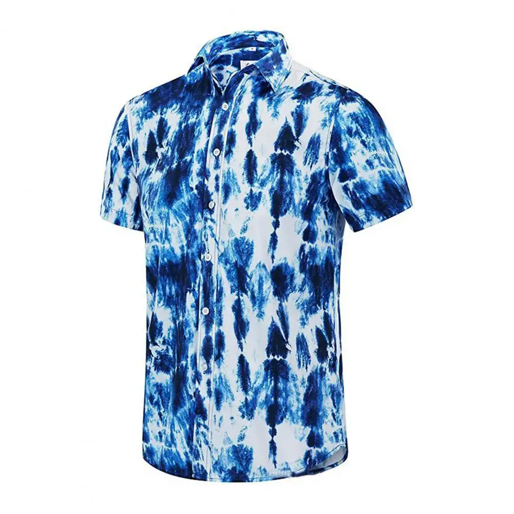 

Men Shirt Short Sleeve Turn-down Collar Male Top Streetwear Print Buttons Hawaiian Shirt Summer 2021 New Fashion camisetas
