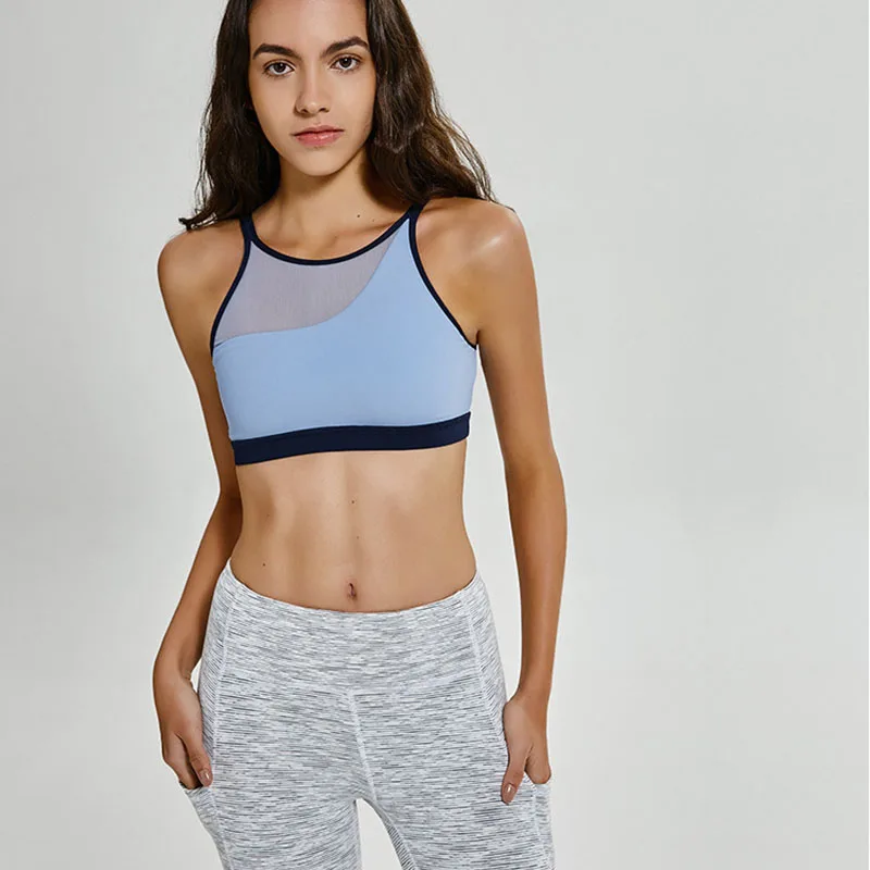 Сексуальный бюстгальтер с открытой спиной для фитнеса женский йоги дышащий