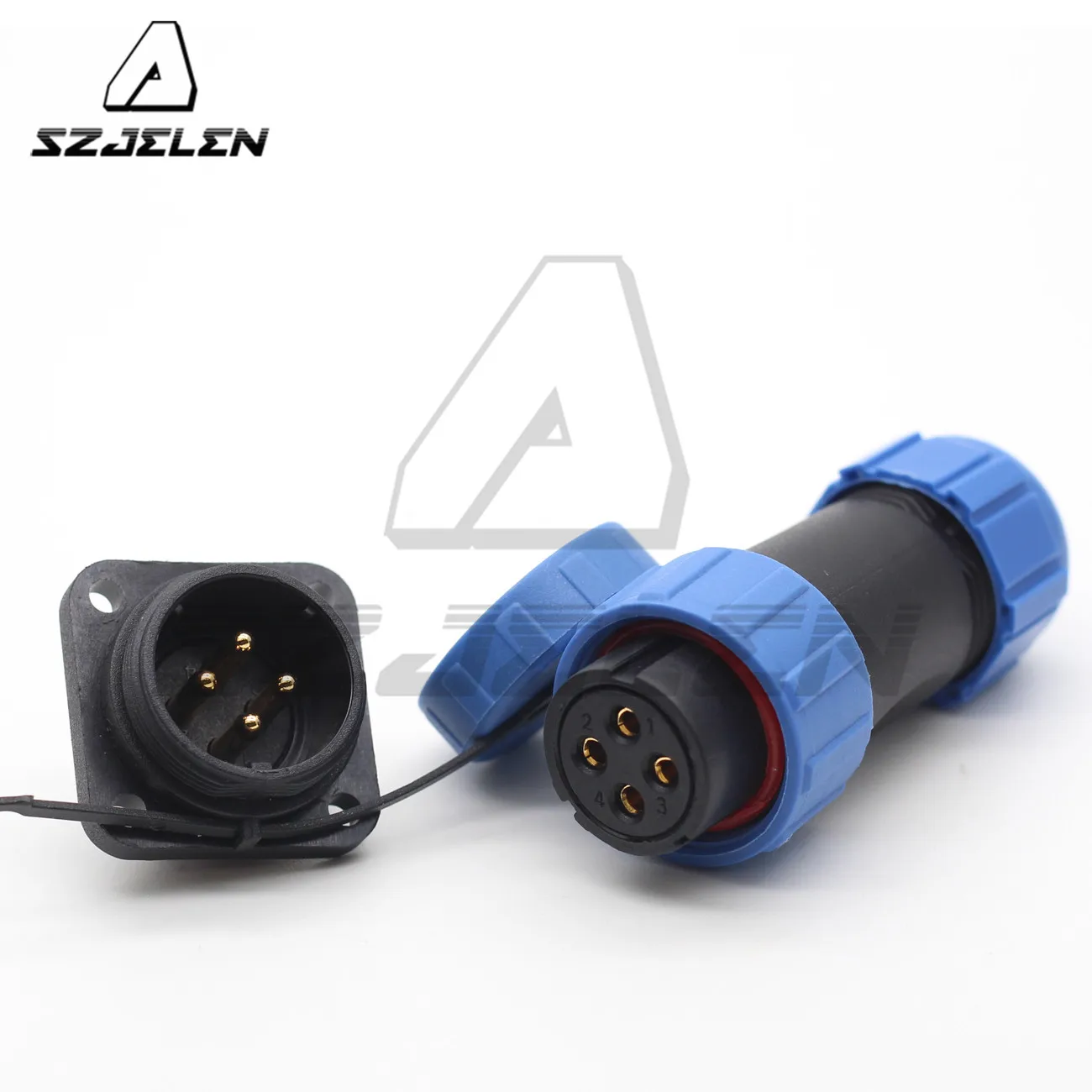 SP21 4 контактный разъем авиационный квадратный Панель крепление