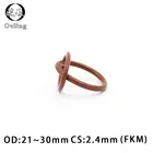 3 шт.лот фторкаучуковое кольцо коричневое FKM уплотнительное кольцо CS: резиновое уплотнительное кольцо, масляное уплотнение, 2,4 мм, OD21222324252627282930 мм