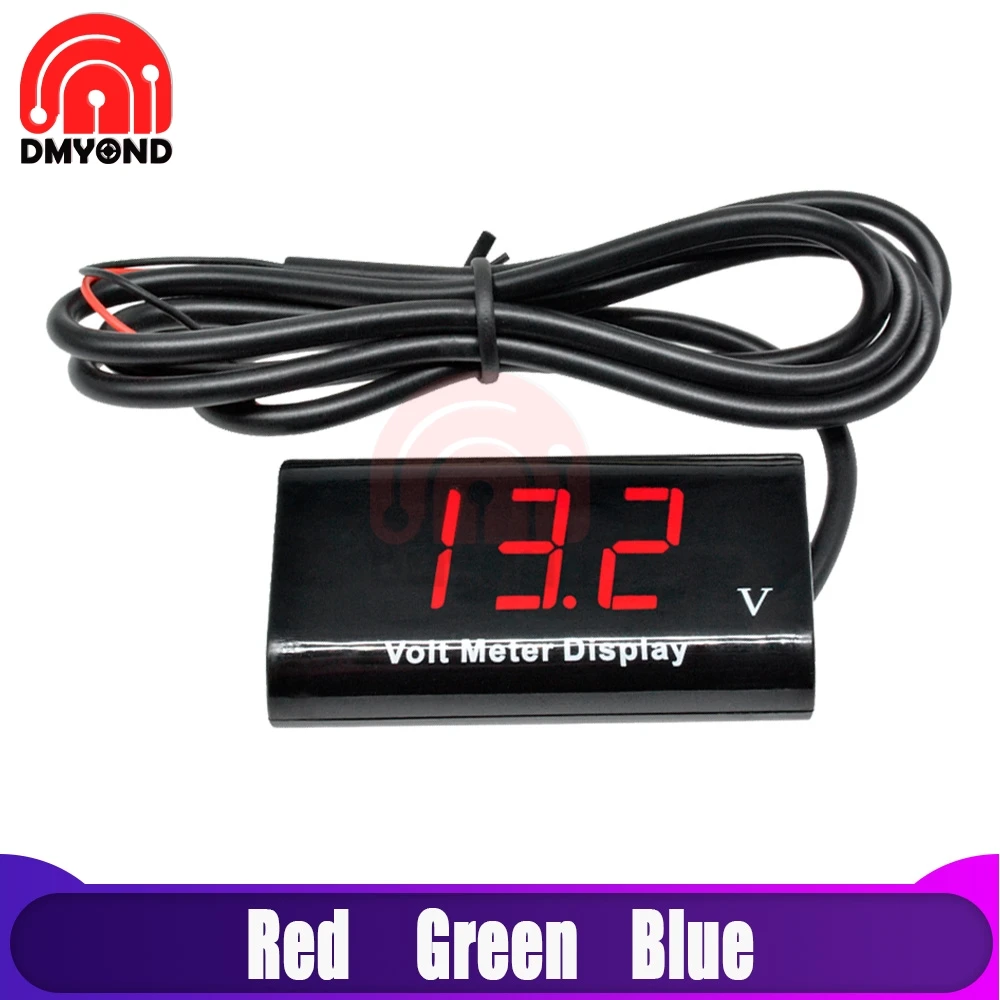 

IPX6 DC 3V-18V 0.56 Inch Digital Voltmeter LED Digital Display Volt Voltage Meter for Auto Car Motorcycle Bicycle Waterproof