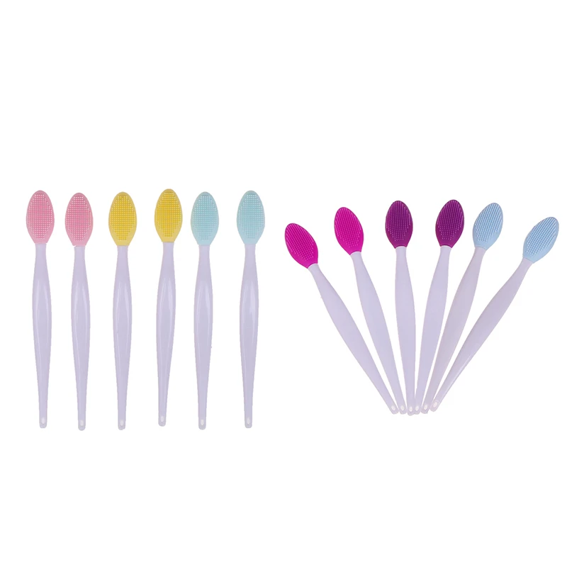 

2Pcs/set Beauty Skin Care Wash Face Silicone Brush Exfoliating Nose Clean Blackhead Removal Brush Tool