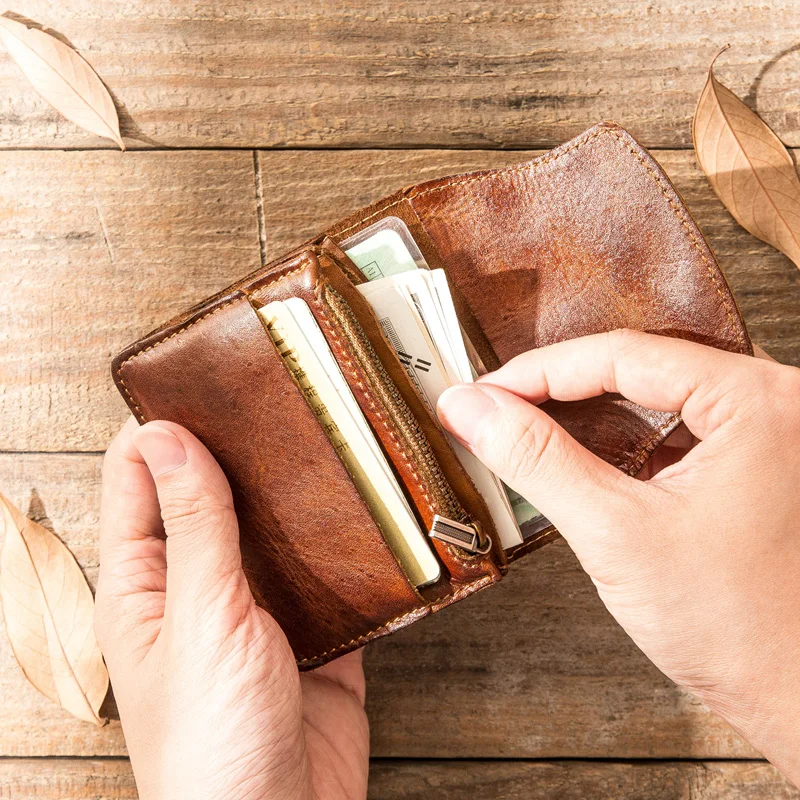 Кожаный винтажный Чехол AETOO Для водительских прав мужская кожаная