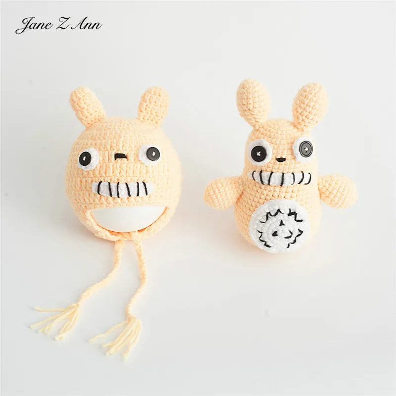 Jane Z Ann Newborn baby photography props infant 0-3 month photo cartoon model handmade knitted Totoro costume | Детская одежда и