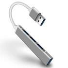 Док-станция USB usb-хаб, 4 порта, USB 3,0, Алюминиевый, с удлинителями usb-хаб