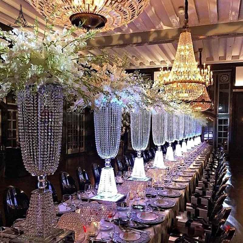 38 дюймов высокий прозрачный кристаллический Цветочный Стенд для цветочной