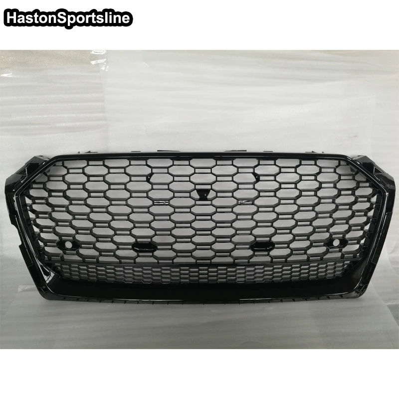 

RS5 Style All Silver Front Sport Honeycomb Hood Grill Mesh Grille for Audi A5 S5 Sline 2016-2020 Car Styling Accessories