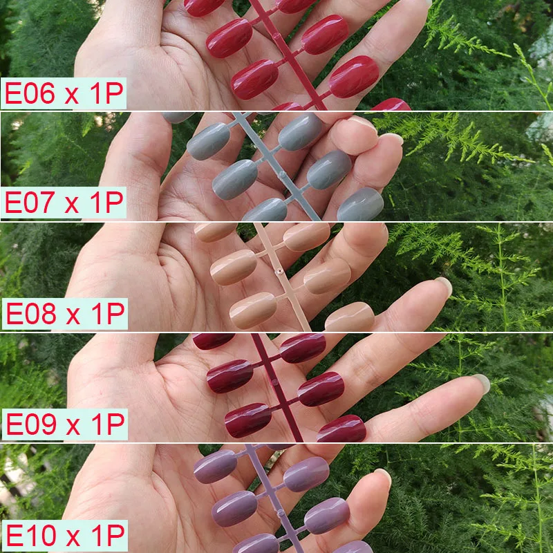 M-5PCs Mix Colors 18 смешанных цветов короткие круглые кончики для Ногтей Полное покрытие накладные кончики для Ногтей пресс на поддельные ногти яркие цвета - Цвет: M-5PCs Mix Colors