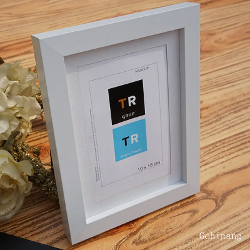 Простая деревянная рамка A4 A3 черная белая розовая цветная фоторамка с ковриками