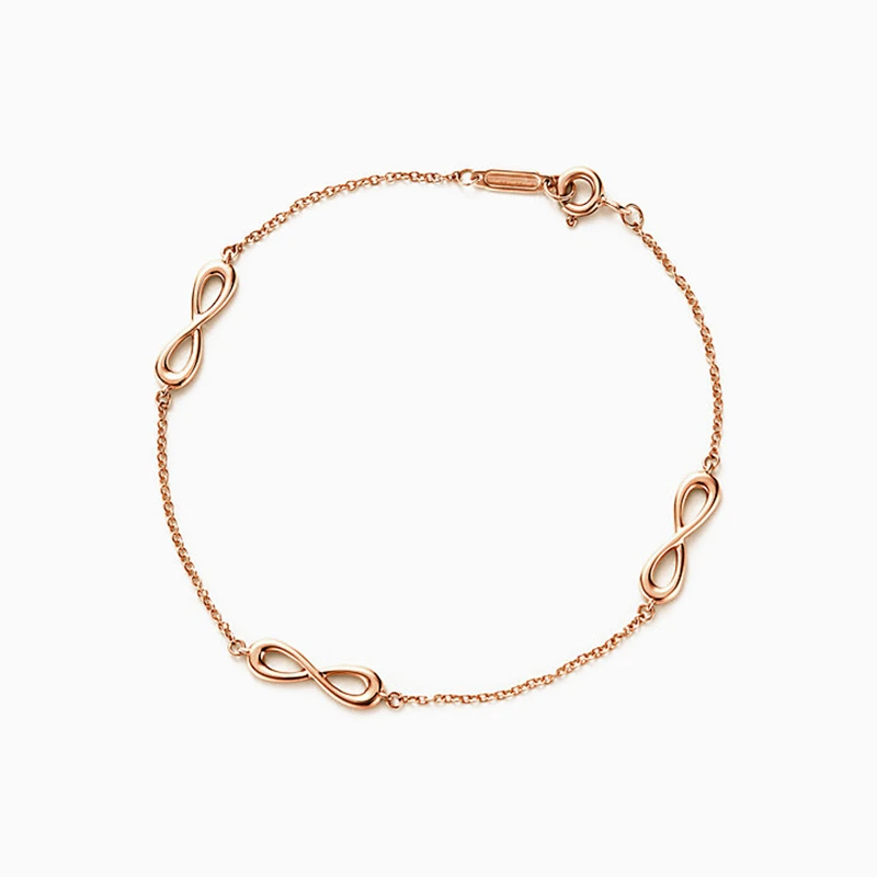

Trendy Original 1:1 S925 Sterling Silver Bracelet Infinite 8 Font Bracelet For Women Valentine GIFT Luxury High-End Jewelry