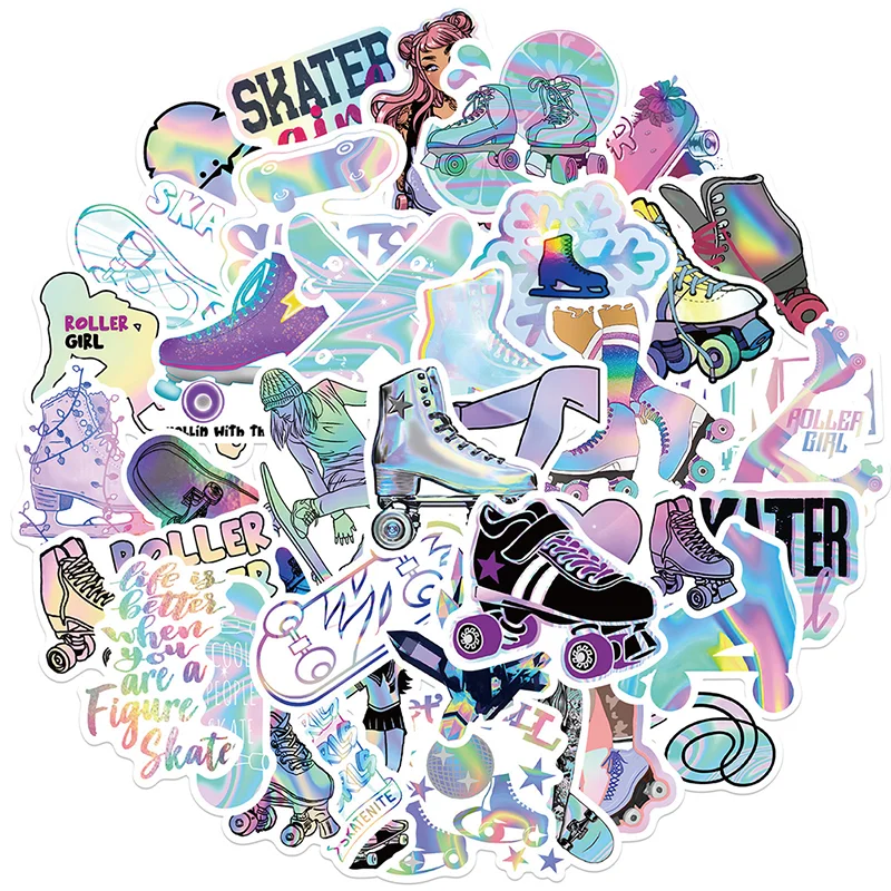 

50Pcs Cartoon Skating Girl Sticker Laptop Scrapbooking Graffiti Sticker Sticker Diary Handbook Sticker Notebook Sticker Kid Gift
