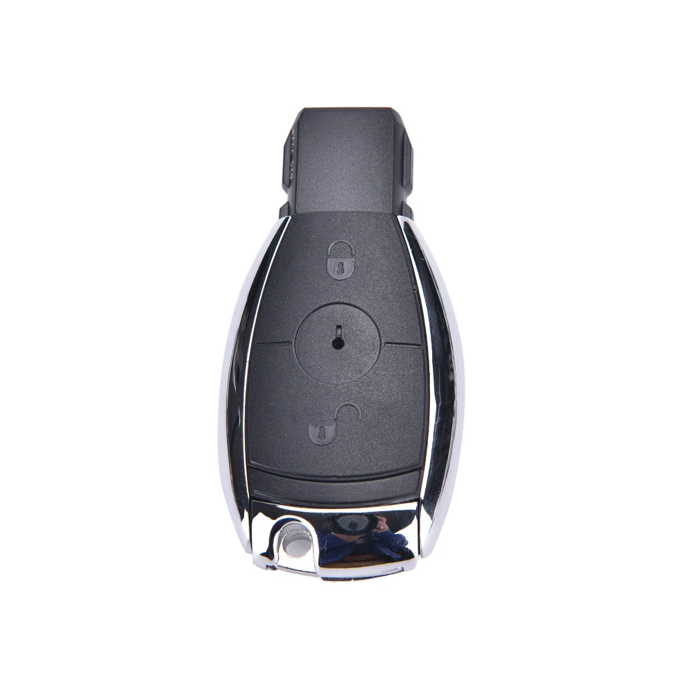 Чехол для ключа с дистанционным управлением Mercedes Benz NEW Chrome 2 Button Smart MB CL Silk Elk C E S Class