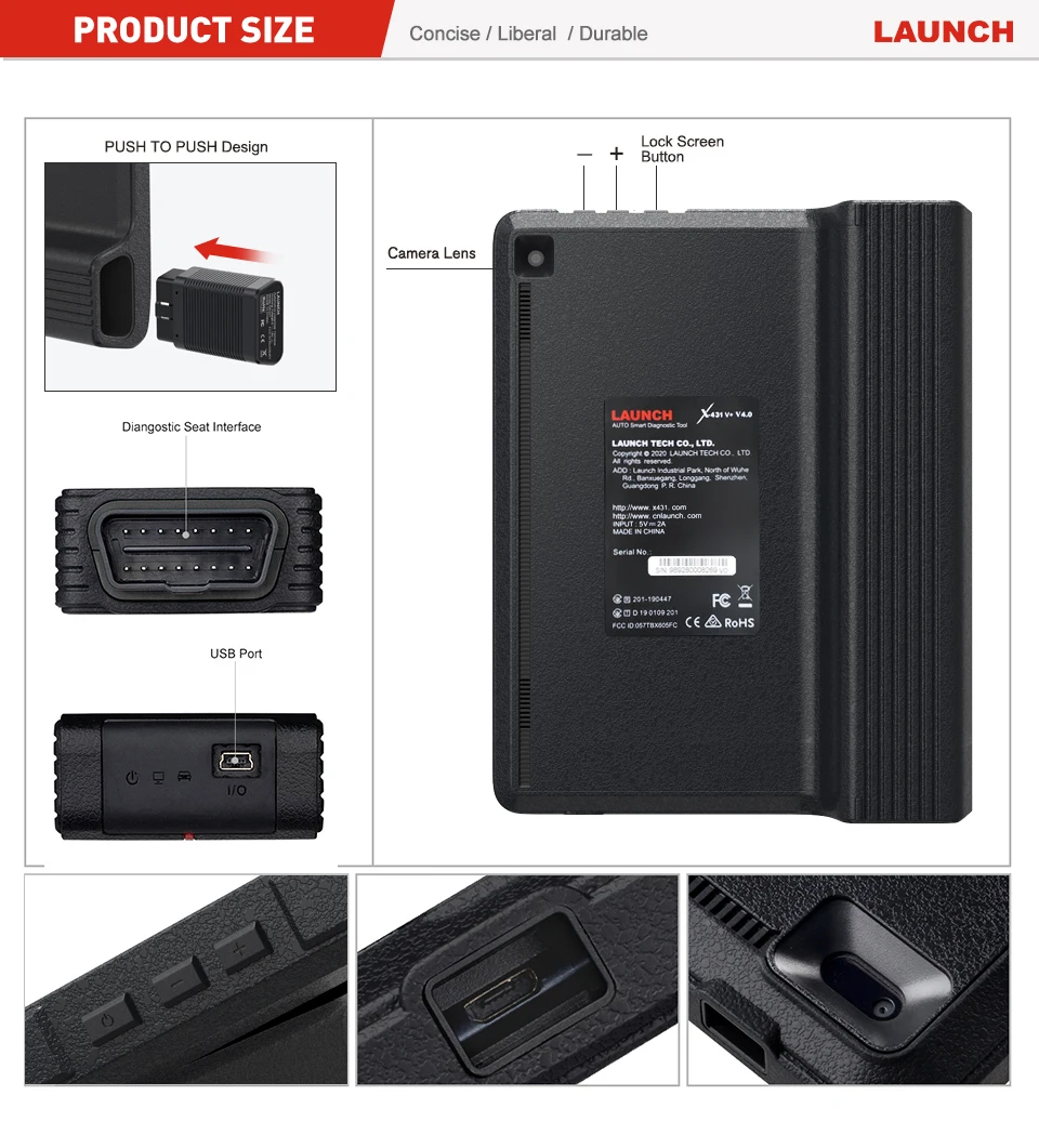 Universal Auto Diagnostic Tool For LAUNCH X431 V+ Plus with 10 inch Tablet and 1 Year Free Update |