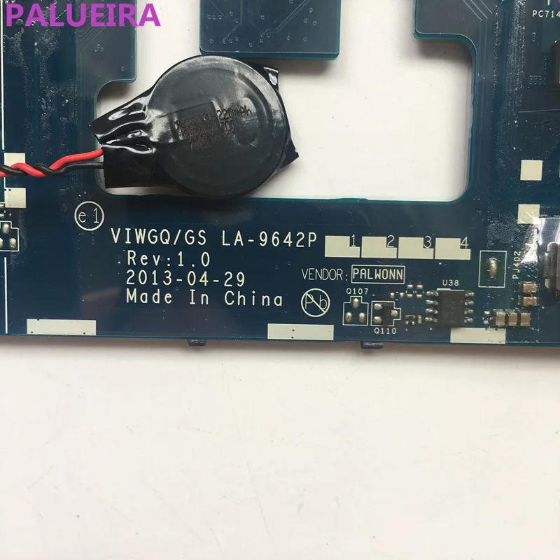 PALUBEIRA G410 материнская плата для ноутбука LENOVO Материнская VIWGQ/GS LA-9642P REV: 1 0