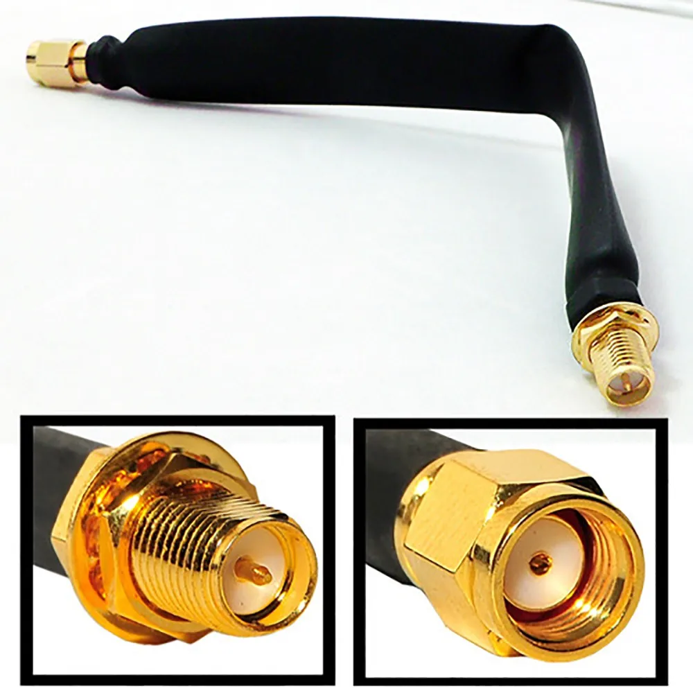 RP-SMA Male к Female плоский коаксиальный телефон 25 см совместим со стандартом Wi-Fi 802.11ac