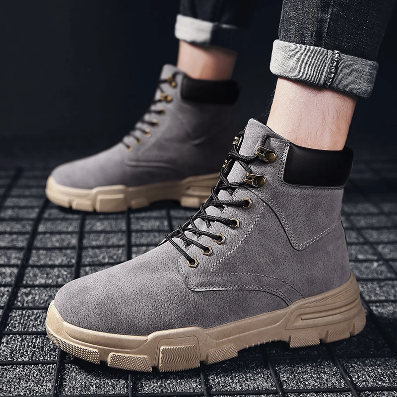 High Quality Fashion Winter Men's Martin Boots Warm Working Lace Up Desert Round Toe Top Shoes YGd-M2805 | Спорт и развлечения