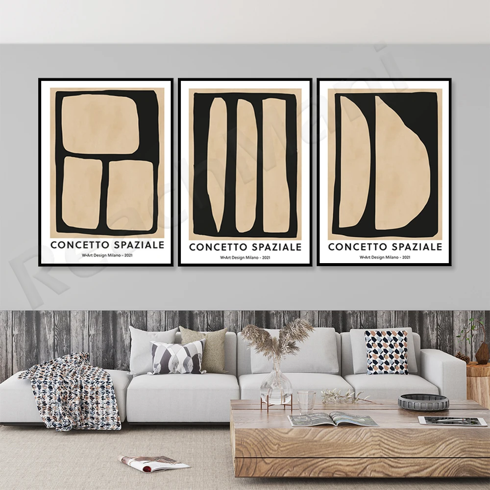 

Italian medieval exhibition poster, abstract art print, Italian museum poster decoration gift