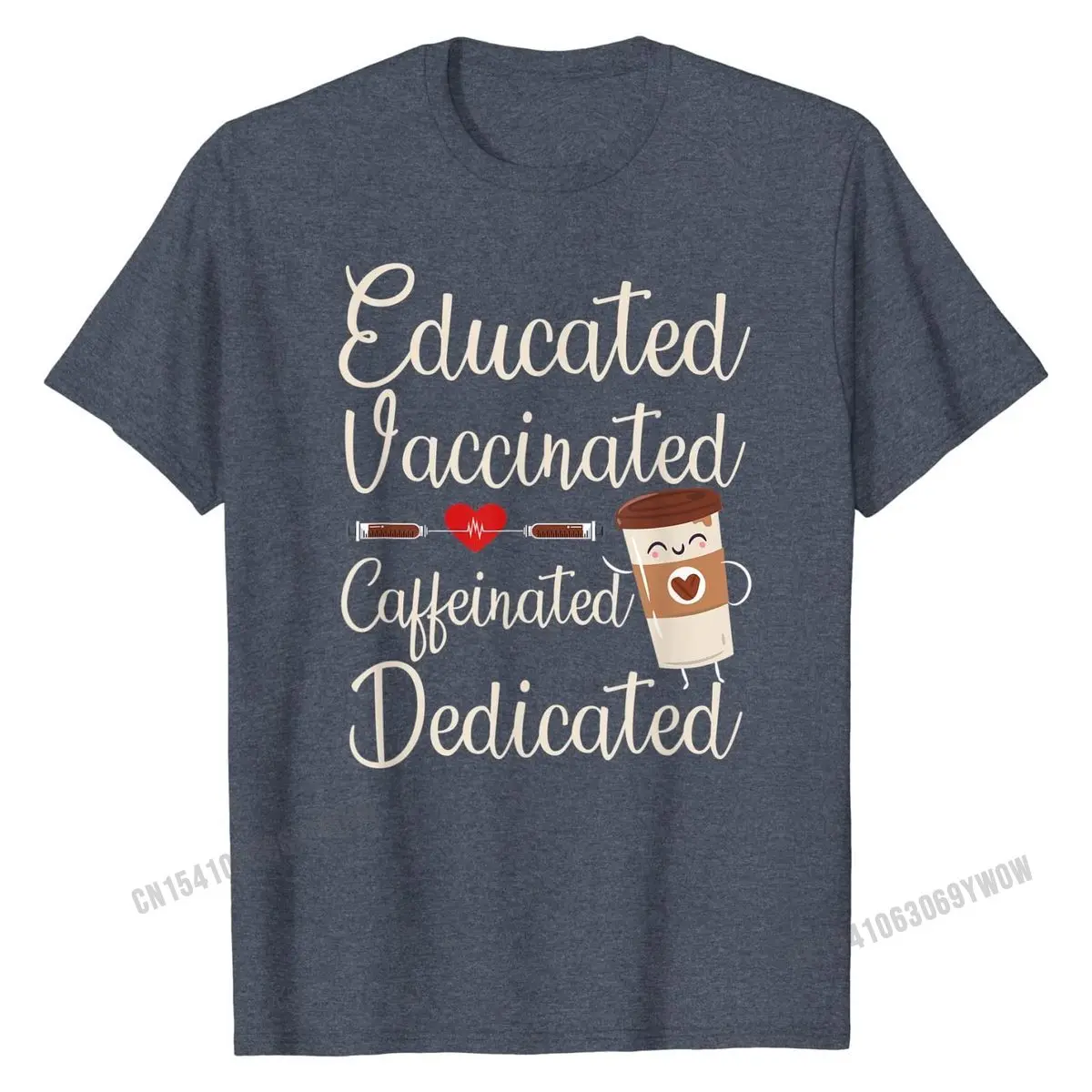Образованная привитая кофеиновая Подарочная футболка для медсестры кофе летняя