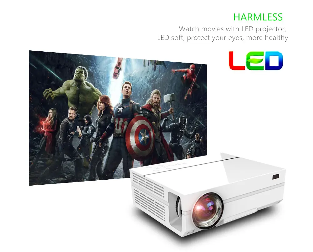 ALSTON T26 серия Full HD 1080P проектор 6500 люмен Домашний кинотеатр HDMI VGA USB tv 3D T25 T26 проектор с подарком