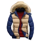 Мужские Пуховые парки, зимняя теплая флисовая куртка, 8 цветов, модная меховая шапка с капюшоном, съемная мужская верхняя одежда, повседневные мужские пальто, толстые толстовки