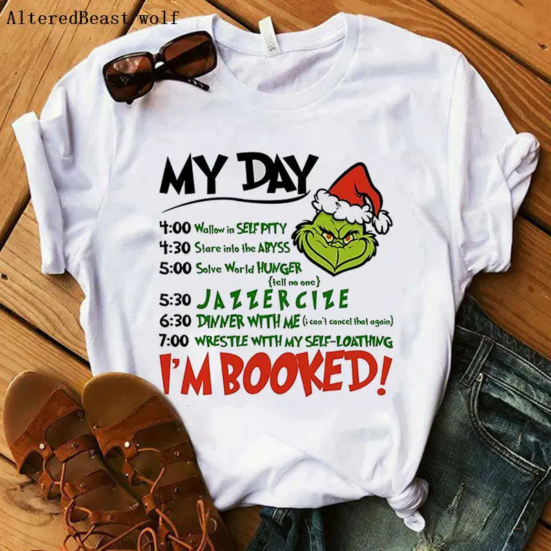 as picture Drink Up Grinches новогодние майки для женщин, подарок, слоган, красные, модные, гранж, вечерние, стильные, эстетические, Забавные футболки, цитата, готика, футболки - Цвет: as picture