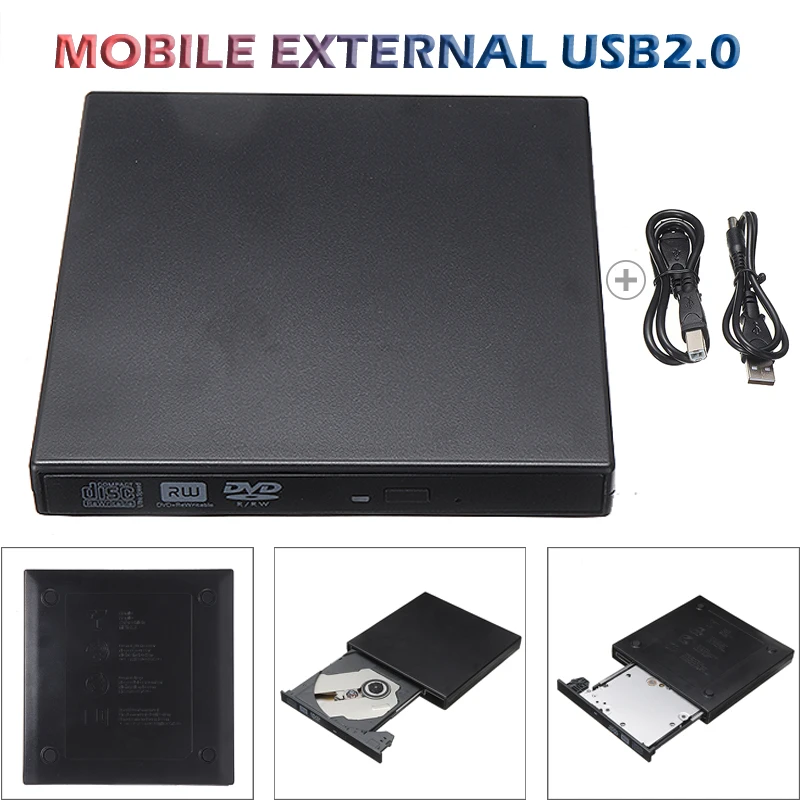 

Pohiks 1 шт. USB 2,0 Внешний DVD/CD горелка универсальный настольный ноутбук USB рекордер Оптический привод для Windows 10 ноутбук ПК