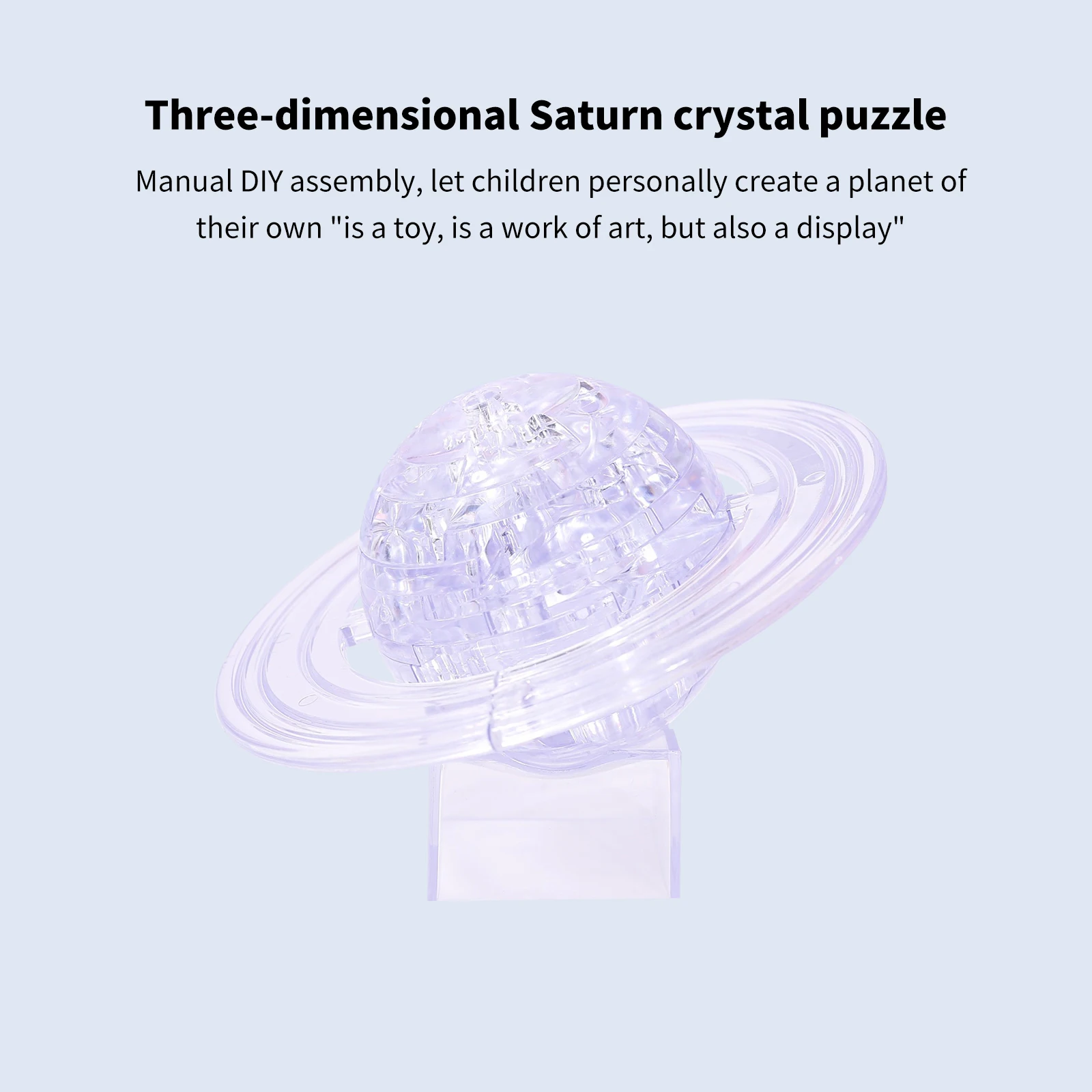 

Saturn Globe Crystal Puzzle Plastic Crystal Puzzle Creative Three-Dimensional Puzzle Makes Decoration Toy Building Blocks