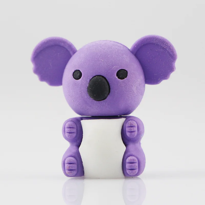 

5 PCs/Lot Kawaii Animal Eraser Koala Animal Creative Modeling Erasers For Students School Stationery Teacher Small Prizes Gifts