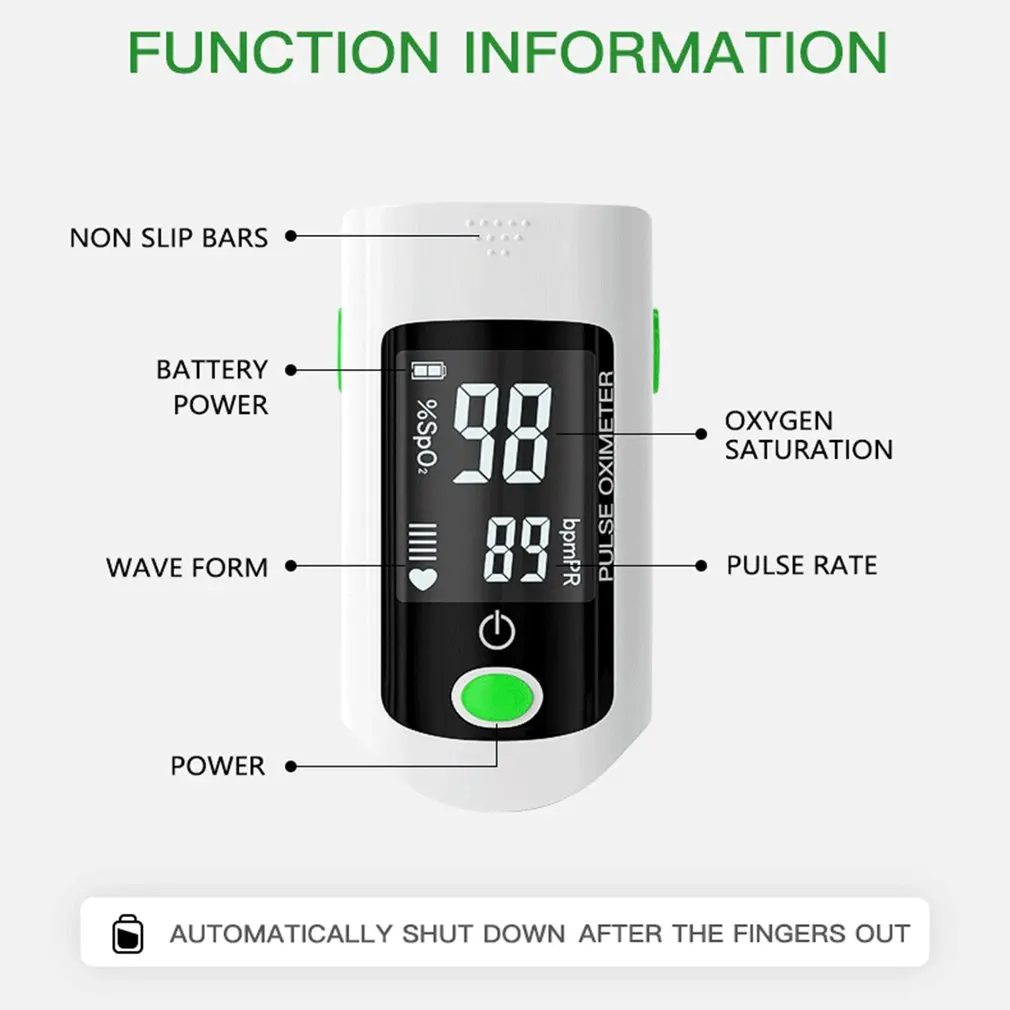 

CK-X1805 Fingertip Oximeter Accurate Blood Oxygen Measurement Pulse Rate Oximeter Finger Clip Measuring Instrument
