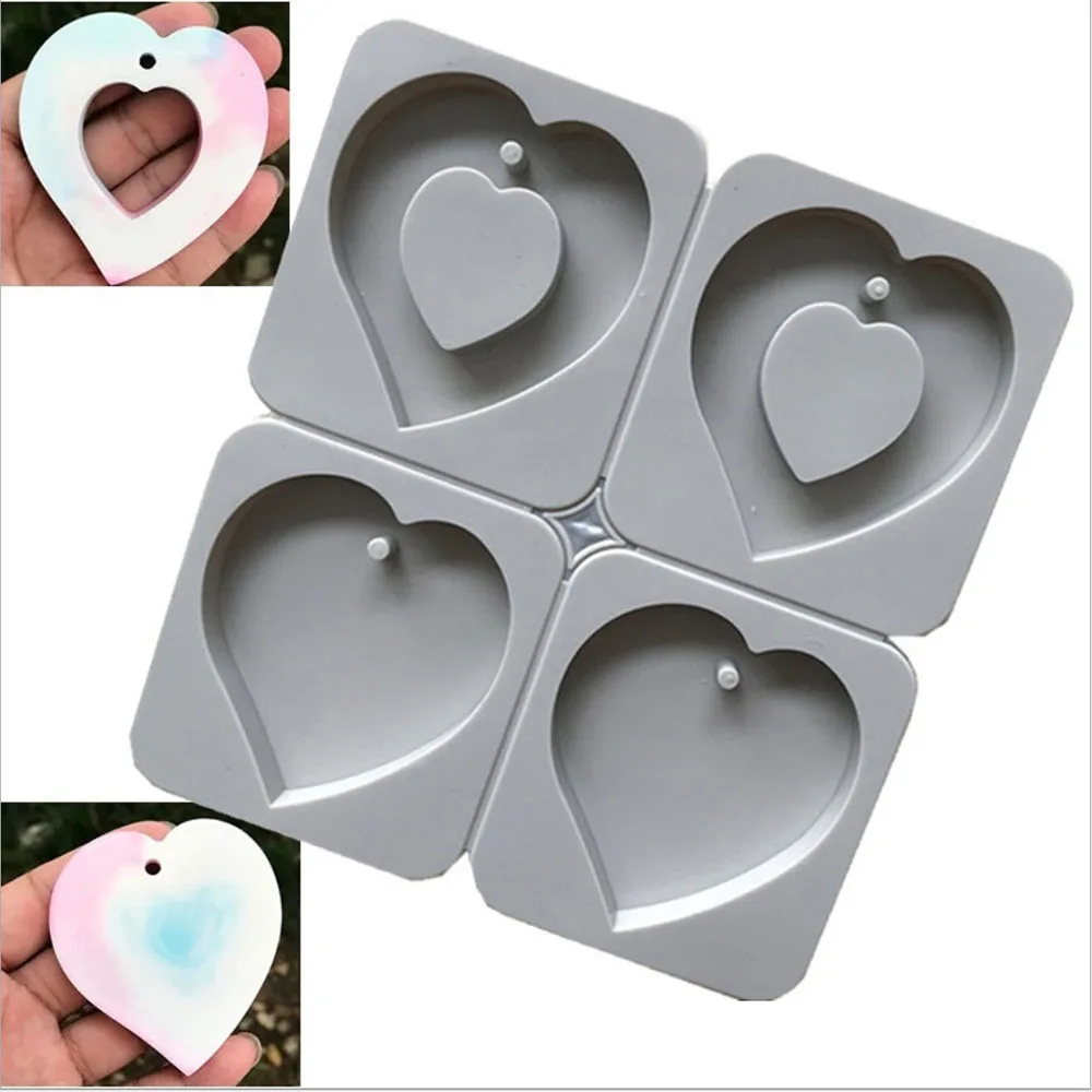 

Diy Silicone Tablet Mold Aromatherapy Manual Soap Mould 4 Hole Love Heart Shape Separatable Candle Making Aroma Diffuser Molds