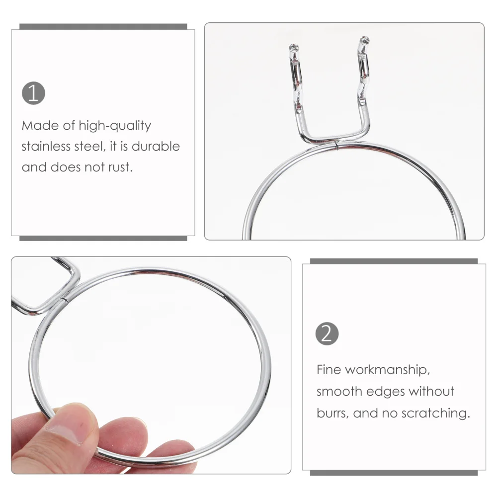 

6pcs Supermarket Shelf Display Hooks Round Cups Exhibition Hooks (Silver)
