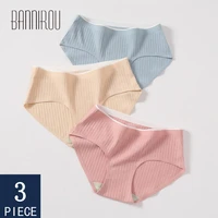 bannirou 3 pcs female underwear cotton panties for woman high quality soft comfortable briefs panties for lady 2021 new sale