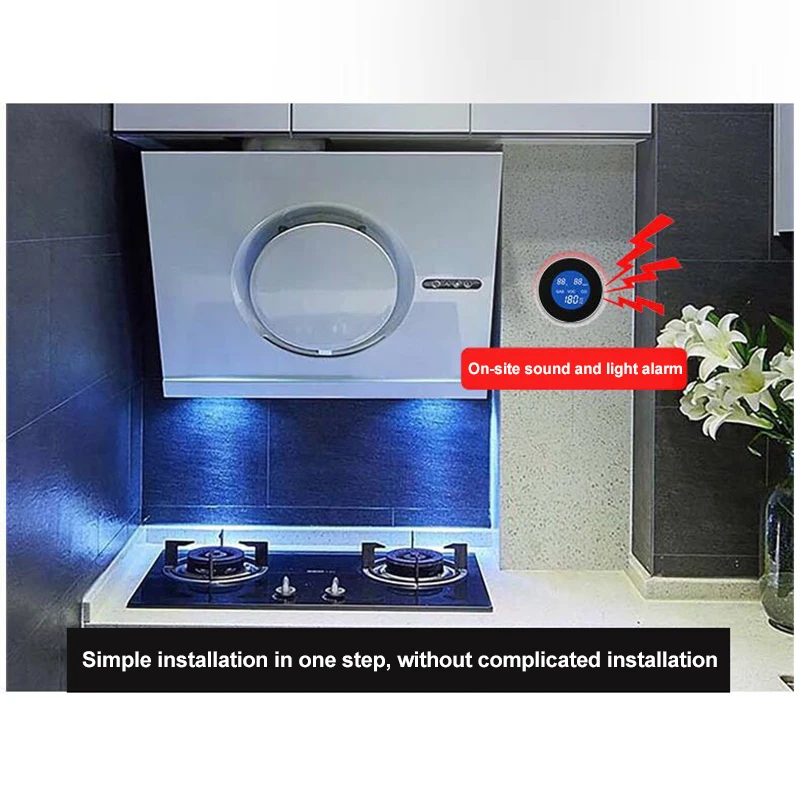 

WIFI Tuya Smart Natural Gas Leakage Detector Methane CH4 Leak Alarm Monitor Digital LCD Temperature Sensor For Smart Home