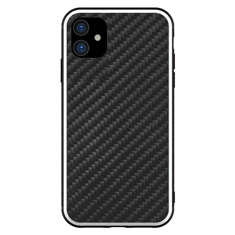 Kevlar Модный чехол для телефона из чистого углеволокна iphone 11 pro max Ультратонкий