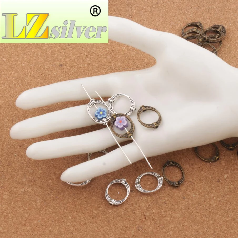 

Oval Bead Frame Charm Beads 19.2x14.4mm 40pcs Zinc Alloy/Bronze Pendants Jewelry DIY L763