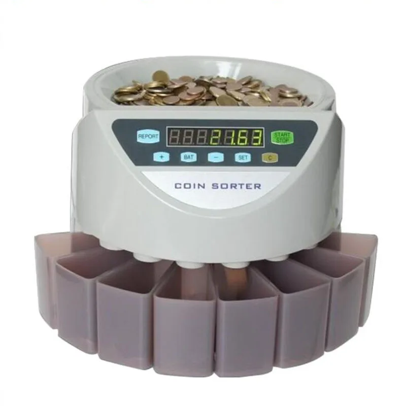 

Electronic Coin Counter Coin Sorter Is Suitable for Most Countries Coin Display Total Coin Sorter 200pcs/min 220V/110V