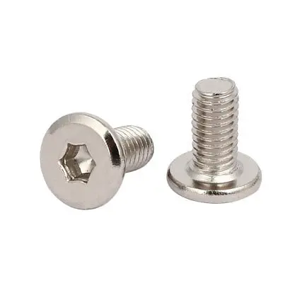 

M6x12mm Metal Nickel Plated Hex Socket Head Furniture Screws Bolts 40pcs