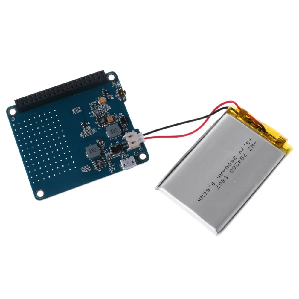 1 шт. UPS HAT Board+ 2500 мАч литиевая батарея для Raspberry Pi 3 Model B/Pi 2B/B+/A+ плата модуль Прямая поставка