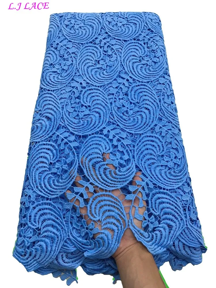 

Новейшие вышитые кружева высокого качества, шнурковые кружева, ткани, африканская одежда «сделай сам», гипюровая Кружевная Ткань 5 ярдов, шн...