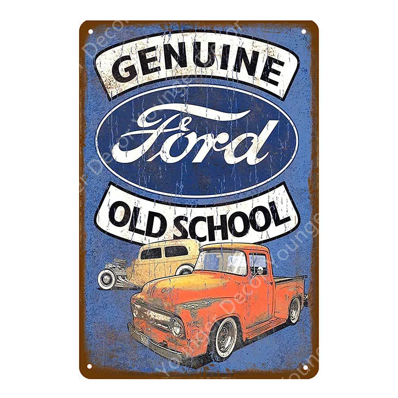 Уличные стержни автомобильные знаки MG Ford Jeep винтажный металлический постер паб
