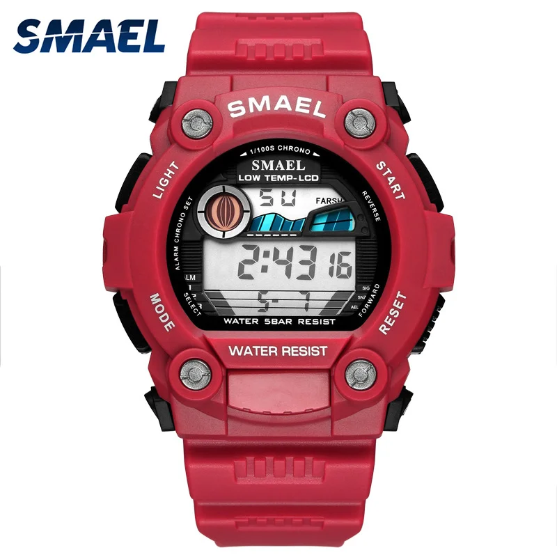 

SMAEL Mens Sports Watches Dive 50m Waterproof Digital LED Military Watch Men Fashion Casual Electronics Wristwatches relogio