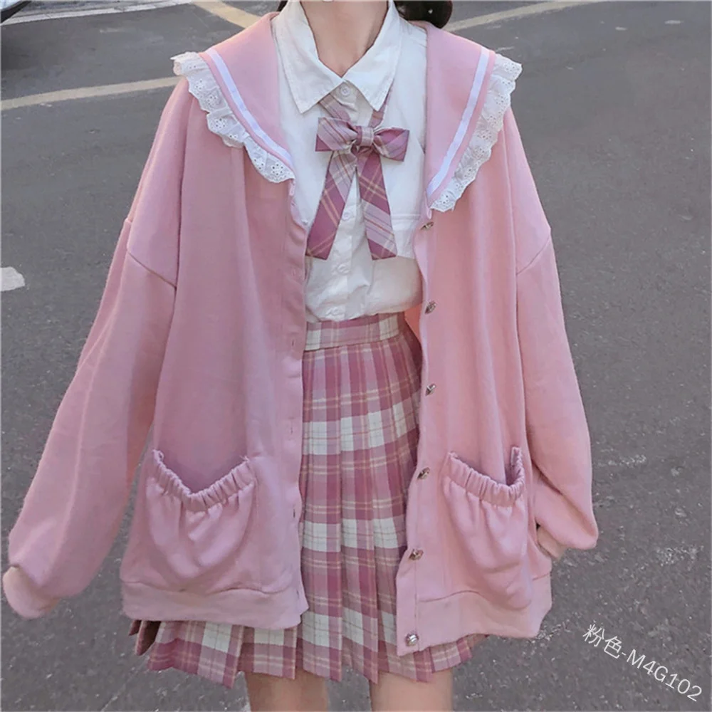 

Новинка весна-осень 2021 куртка с темно-синим воротником маленькое свежее пальто в студенческом стиле с большими карманами без бирок