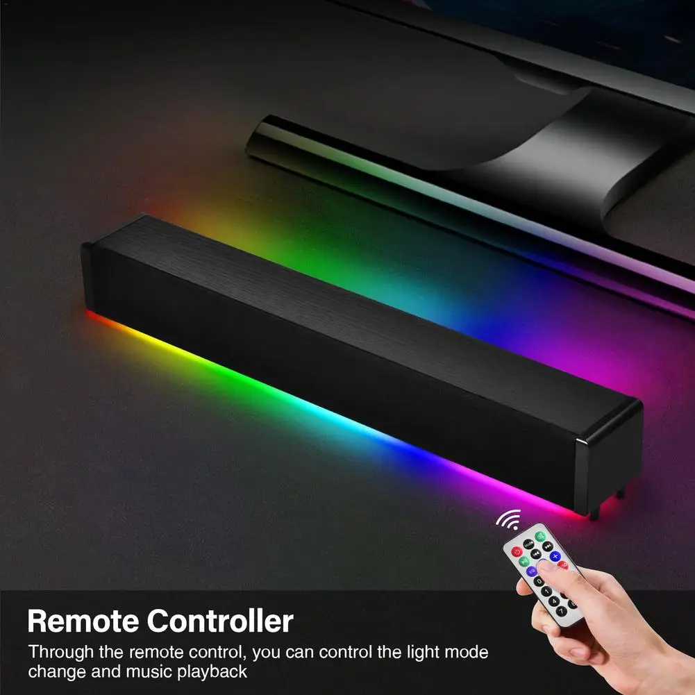 

Sound Bar with Remote & RCA USB AUX Connection for TV PC, Surround Soundbar Speaker Stereo Subwoofer Sound bar